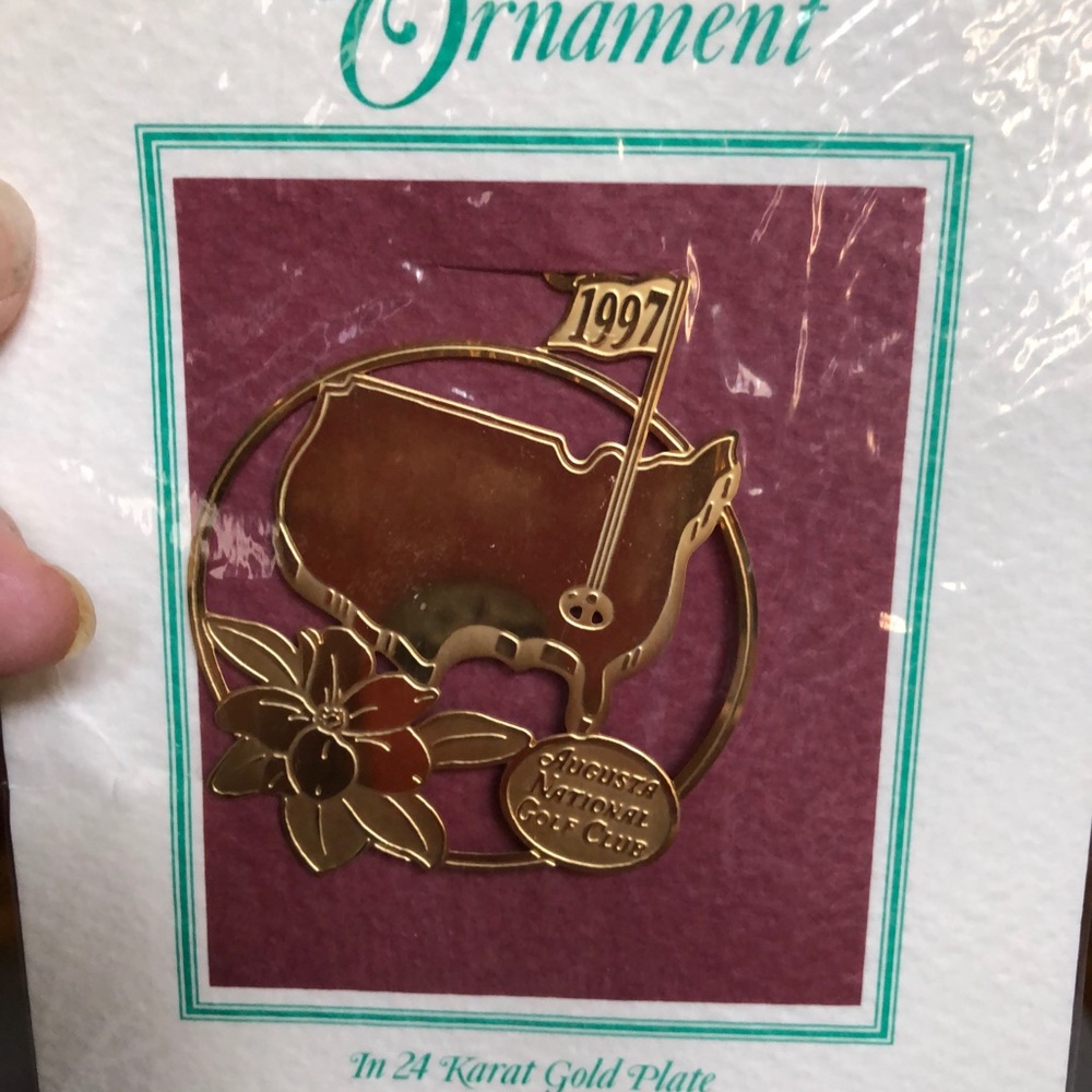 Gold plated Augusta National ornaments